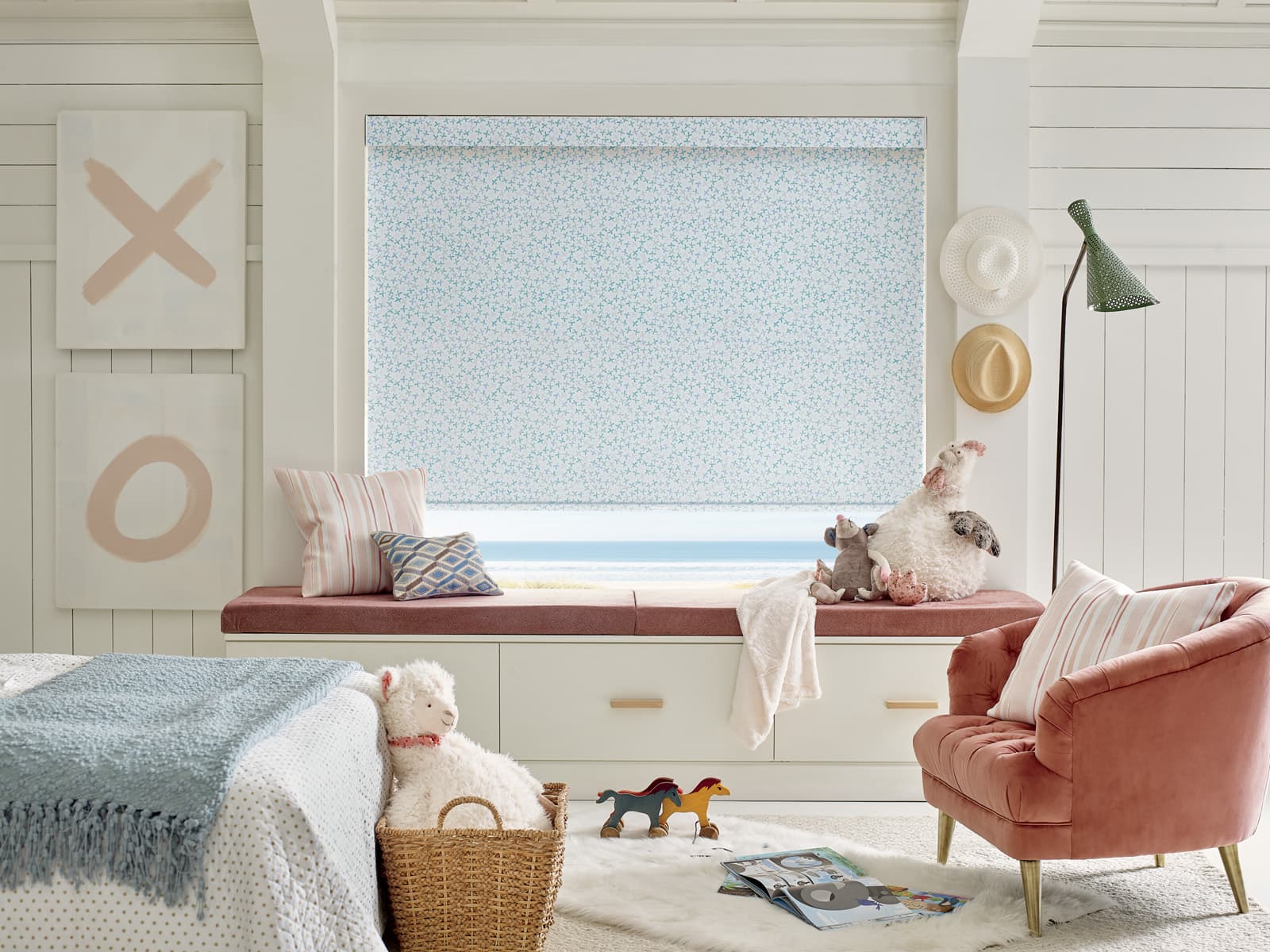 Kids room with Design Studio Roman Shades