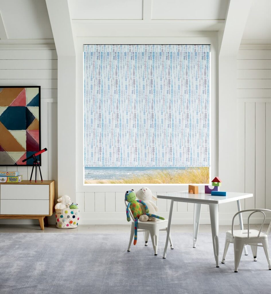 Kid's playroom with Designer Roller Shades