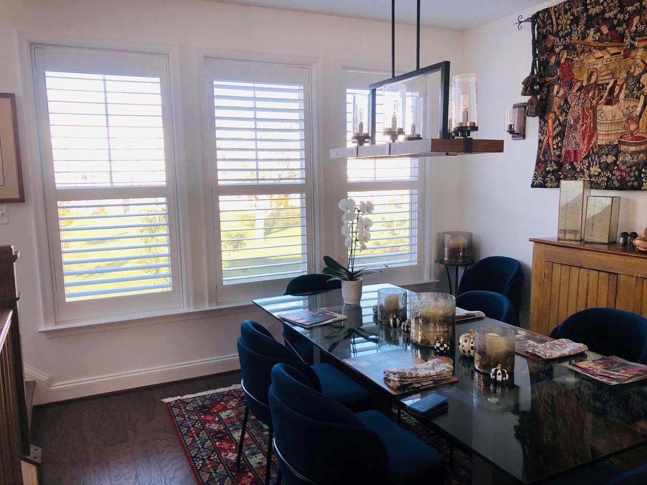 Dining room with interior shutters