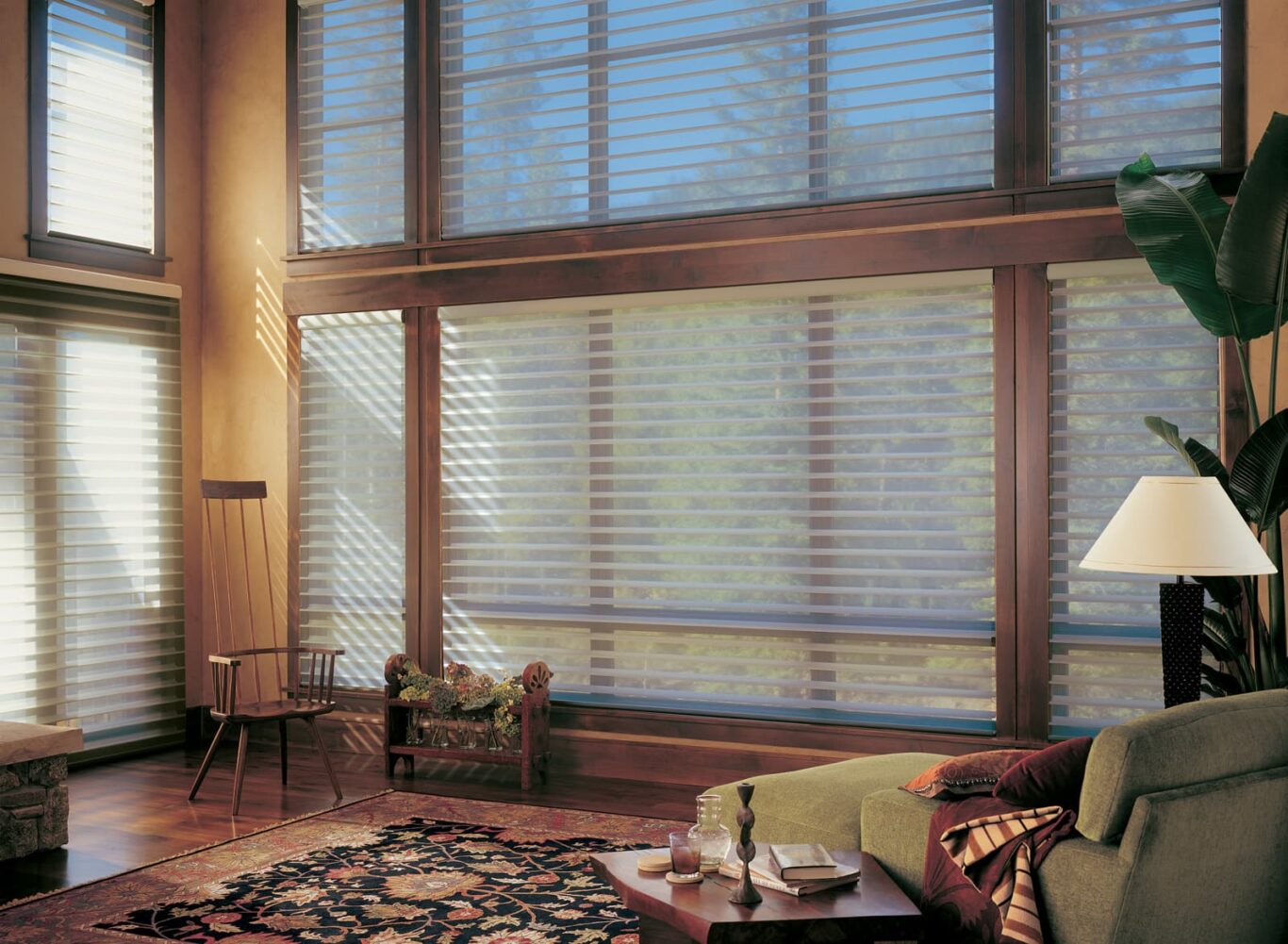 large living room windows with Silhouette® Window Shadings